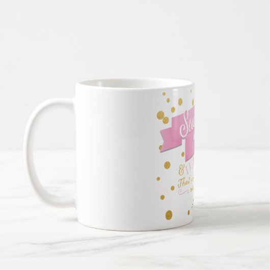 Sugar & Spice Alles Roze & Gouden Koffie Mok (Links)