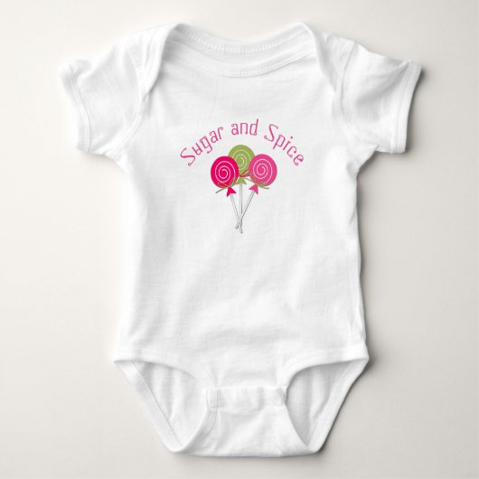 Sugar & Spice Baby Baby Girl Romper (Voorkant)
