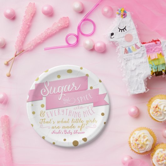 Sugar & Spice & Everything Mooie Baby showers Bord (Feest)