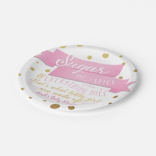 Sugar & Spice & Everything Mooie Baby showers Bord (Gekanteld)