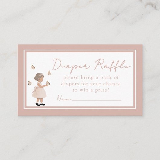 Sugar, Spice & Everything Nice Diaper Raffle Card Informatiekaartje (Voorkant)