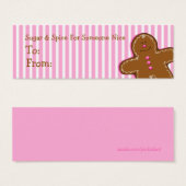 Sugar & Spice Gingerbread Custom Gift Label Mini Visitekaartjes (Voorkant /achterkant)