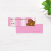 Sugar & Spice Gingerbread Custom Gift Label Mini Visitekaartjes (Bureau)