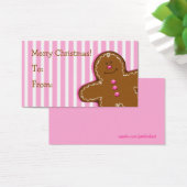 Sugar & Spice Gingerbread Custom Gift Label Visitekaartje (Bureau)