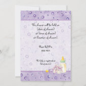 Sugar & Spice, Meisje Baby shower Uitnodiging (Achterkant)