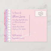 Sugar & Spice, Meisje Baby shower Uitnodiging (Achterkant)