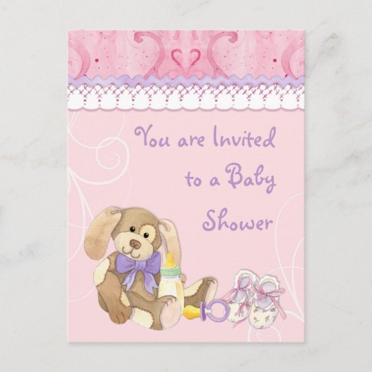 Sugar & Spice, Meisje Baby shower Uitnodiging (Voorkant)