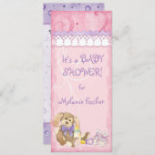 Sugar & Spice, Meisje Baby shower Uitnodiging (Voorkant / Achterkant)