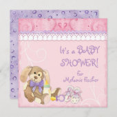 Sugar & Spice, Meisje Baby shower Uitnodiging (Voorkant / Achterkant)