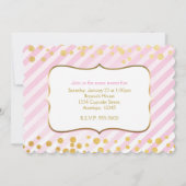 Sugar & Spice Pink Gold Photo Party Uitnodiging (Achterkant)