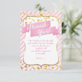 Sugar & Spice Roze & Goud Verjaardag Bedankt Card (Staand voorkant)