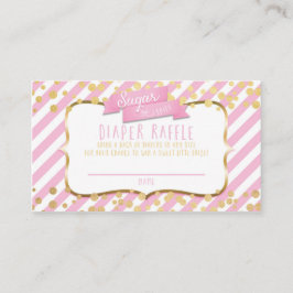 Sugar & Spice Roze & Gouden LUIERRAFFELKAART Informatiekaartje