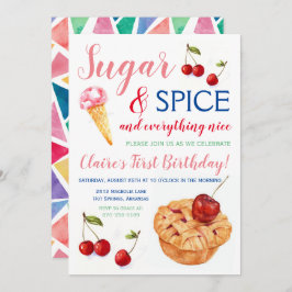 Sugar & Spice Zoete Verjaardag Uitnodiging