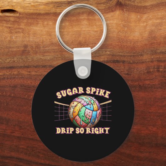 Sugar Spike Drip Zo Rechts Volleybal Ice Cream Dri Sleutelhanger (Voorkant)