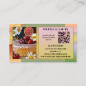Sugar Sweet Bakery Dessert Foto Logo QR Code Visitekaartje (Achterkant)