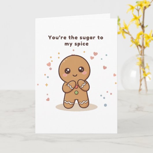 Sugar to My Spice Puchi Dōshi Gingerbread Card Kaart (Gele Bloem)