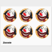 Sugar Weasel de Clown Cartoon Head Ronde Sticker (Vel)