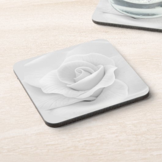 Sugar White Rose Bier Onderzetter (Linkerzijde)