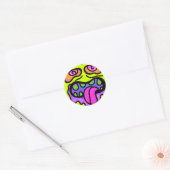Sugar Zombie Pop Art Ronde Sticker (Envelop)