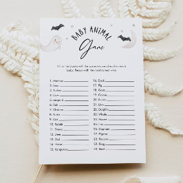 SUGARBOO Baby Animal Minimalistisch Baby shower sp Kaart