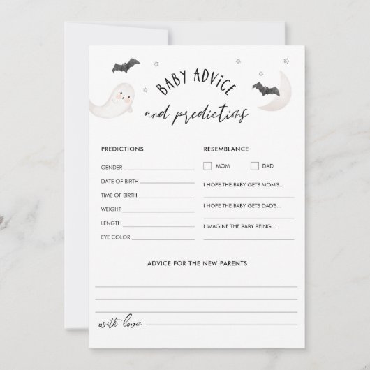 SUGARBOO Baby shower Advies & Voorspellingen Kaart (Voorkant)