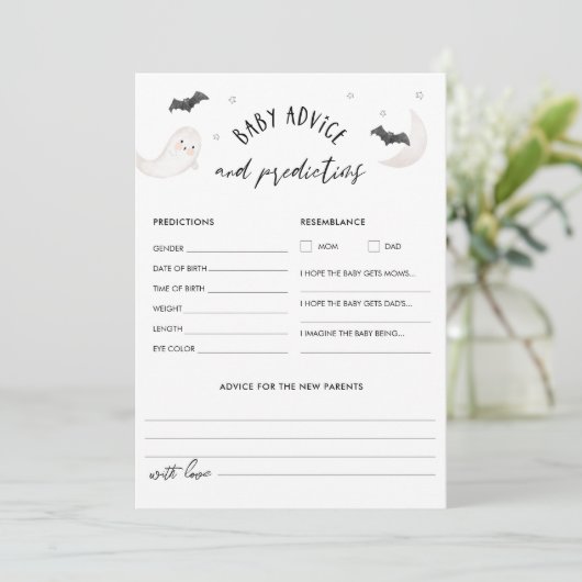 SUGARBOO Baby shower Advies & Voorspellingen Kaart (Staand voorkant)