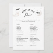 SUGARBOO Baby shower Wat is er op uw telefoon spel Kaart (Voorkant)