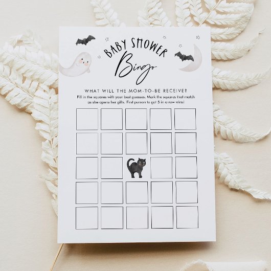 SUGARBOO Halloween Baby shower Bingo Spel Kaart