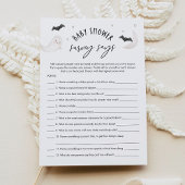 SUGARBOO Halloween Baby shower Survey zegt spel Kaart
