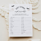 SUGARBOO Halloween Baby Word Scramble Game Kaart