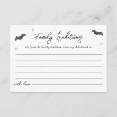 SUGARBOO Halloween Family Traditions Baby shower Informatiekaartje (Voorkant)