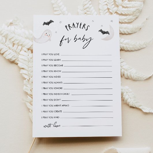 SUGARBOO Halloween Gebed voor Baby Advies Kaart