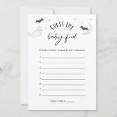 SUGARBOO Halloween Raad de Baby Food Game Kaart (Voorkant)