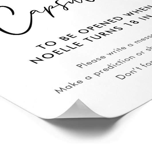 SUGARBOO Halloween Time Capsule Baby shower teken Poster (Hoek)