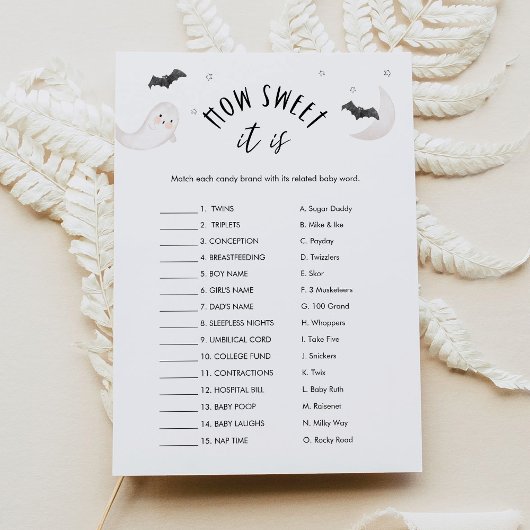 SUGARBOO Hoe lief het is Halloween Baby spel Kaart