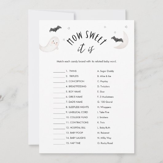 SUGARBOO Hoe lief het is Halloween Baby spel Kaart (Voorkant)