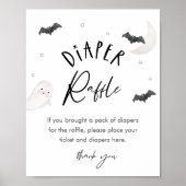 SUGARBOO Luier Raffle Baby shower Spel Sign Poster (Voorkant)