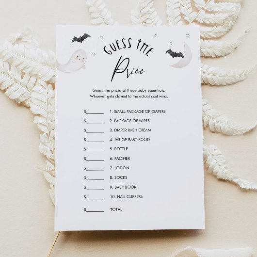 SUGARBOO Raad de prijs Baby shower Game Kaart