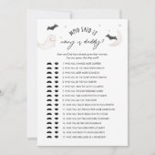 SUGARBOO Wie zei het Mama of Papa Baby Game Kaart (Voorkant)