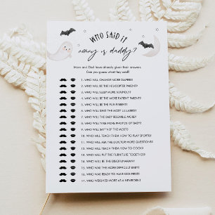 SUGARBOO Wie zei het Mama of Papa Baby Game Kaart