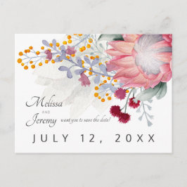 Sugarbush Protea Tropical Bewaar de datum Briefkaart