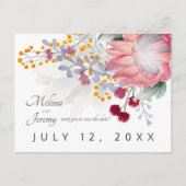 Sugarbush Protea Tropical Bewaar de datum Briefkaart (Voorkant)