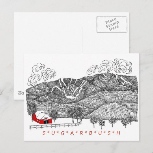 Sugarbush Vermont Briefkaart (Voorkant / Achterkant)