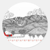 Sugarbush Vermont Ronde Sticker (Voorkant)