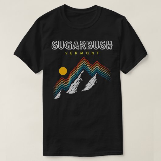 Sugarbush Vermont USA Ski Resort 1980 Retro T-shirt (Design voorkant)