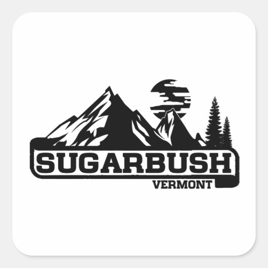 Sugarbush Vermont Vierkante Sticker (Voorkant)