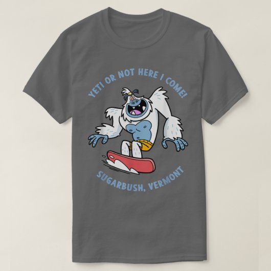 Sugarbush, Vermont Yeti-snowboardvakantie voor kin T-shirt (Design voorkant)