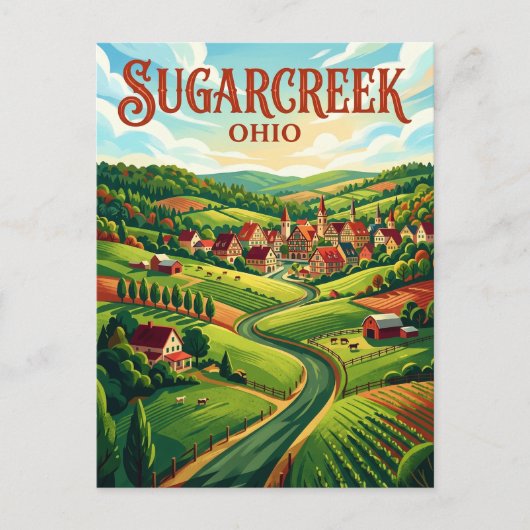Sugarcreek USA Briefkaart (Voorkant)