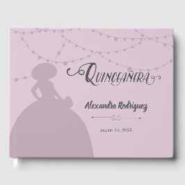 Sugared Plum Paars Charro Silhouette Quinceanera Gastenboek