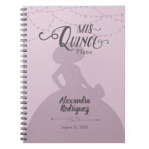 Sugared Plum Paars Charro Silhouette Quinceanera Notitieboek